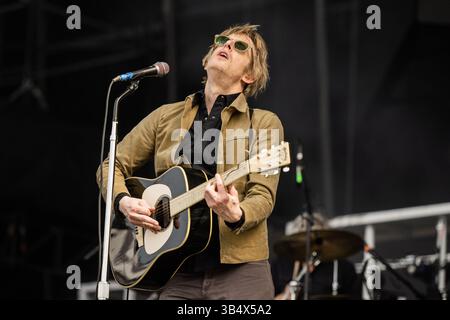 27 mai 2022, Napa, CA, États-Unis : Britt Daniel - Spoon se produit lors du BottleRock Napa Valley 2022 à Napa Valley Expo le 27 mai 2022 à Napa, Californie. (Crédit image : © imageSPACE via ZUMA Press Wire) Banque D'Images