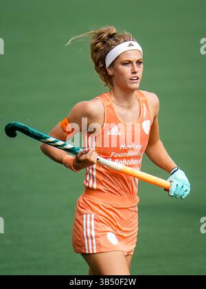 Amstelveen, pays-Bas. 27th juin 2023. AMSTELVEEN, PAYS-BAS - JUIN 27: Yibbi Jansen, des pays-Bas, se produit pendant le match des femmes de la FIH Hockey Pro League entre les pays-Bas et la Nouvelle-Zélande au Wagener Stadion 27 juin 2023 à Amstelveen, pays-Bas (photo de René Nijhuis/BSR Agency) crédit: BSR Agency/Alay Live News Banque D'Images