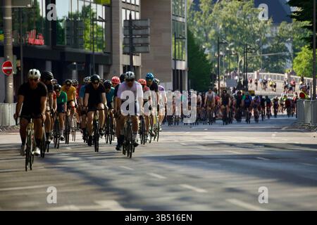 Francfort-sur-le-main, Allemagne. 01 mai 2025. Cyclistes. Banque D'Images