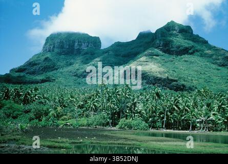 Îles Cook. Rarotonga. Paysage de montagne. Banque D'Images