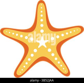Icône isolée d'étoile de mer de vecteur étoile de mer sur blanc Illustration de Vecteur