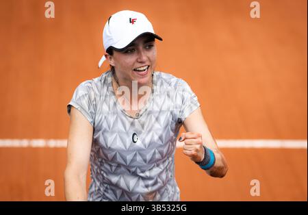 20 mai 2022, PARIS, FRANCE : Fernanda Contreras Gomez, mexicaine, en action lors de la phase finale des qualifications du tournoi de tennis Roland Garros Grand Chelem 2022 (crédit image : © Rob Prange/AFP7 via ZUMA Press Wire) Banque D'Images
