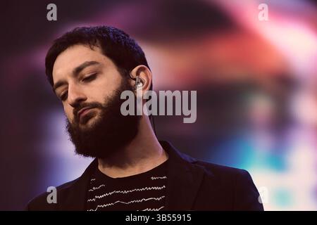 20 mars 2018, Rome, Italie : le Luci Della centrale Elettrica (Vasco Brondi) se produit en concert sur la Piazza San Giovanni à Rome. (Crédit image : © Valeria Magri/SOPA images via ZUMA Press Wire) Banque D'Images