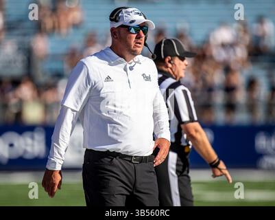 03 septembre 2022 Reno, NV États-Unis L'entraîneur-chef Ken Wilson du Nevada sur la touche lors du match de football de la NCAA entre les Bobcats de Texas State et le Wolf Pack du Nevada. Nevada a gagné 38-14 au Mackay Stadium Reno, Nevada Thurman James/CSM (crédit image : © Thurman James/CSM via ZUMA Press Wire) Banque D'Images