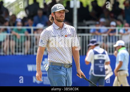 18 juin 2022 : Harrison Endycott sur le 17e trou lors de la troisième manche du Korn Ferry Tour Wichita Open au profit du tournoi de golf KU Wichita Pediatrics au Crestview Country Club à Wichita, Kansas. Gray Siegel/CSM (crédit image : © Gray Siegel/CSM via ZUMA Press Wire) Banque D'Images