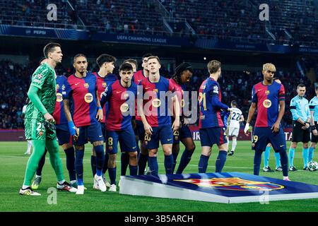 Barcelone, Espagne. Crédit : D. 30 avril 2025. Équipe Barcelone (Barcelone) Football/Football : match de la Ligue des Champions de l'UEFA entre le FC Barcelone 3-3 FC Internazionale Milano à l'Estadi Olimpic Lluis Companys à Barcelone, Espagne. Crédit : d .Nakashima/AFLO/Alamy Live News Banque D'Images