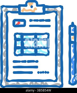 icône de sommeil du patient sous anesthésie illustration de doodle Illustration de Vecteur