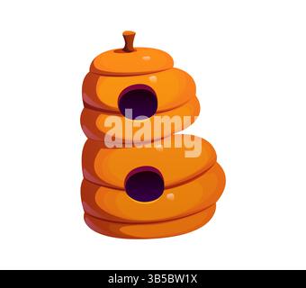 Police de caractères Honey, lettre de ruche d'abeille sauvage B. symbole de police d'agriculture d'abeille de miel, élément ABC de vecteur d'agriculture de miel doux. Type d'exploitation apicole l Illustration de Vecteur