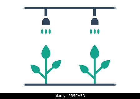 Icône irrigation. style d'icône unie. icône liée à l'arrosage des cultures. illustration vectorielle des éléments agricoles Illustration de Vecteur