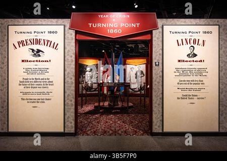 Exposition sur la guerre de Sécession à l'Atlanta History Center à Buckhead, Atlanta, Géorgie. (ÉTATS-UNIS) Banque D'Images