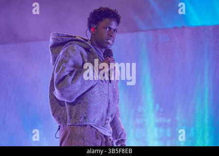 22 avril 2022, Indio, Californie, États-Unis : DANIEL CAESAR au Coachella Valley Music and Arts Festival à Indio, Californie (crédit image : © Daniel DeSlover/ZUMA Press Wire) Banque D'Images