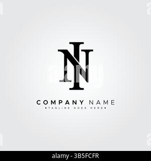 Initiales ni ou DANS LE logo vectoriel - élégant modèle de monogramme pour lettre N et I pour votre entreprise Illustration de Vecteur