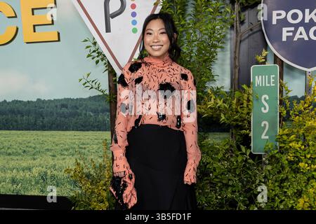 Los Angeles, États-Unis. 01 mai 2025. Awkwafina assiste aux arrivées de la première de Los Angeles de la série originale Peacock “POKER FACE” saison 2 au Hollywood Legion Theater à Los Angeles, CA, le 1er mai 2025. (Photo de Corine Solberg/Sipa USA crédit : Sipa USA/Alamy Live News Banque D'Images