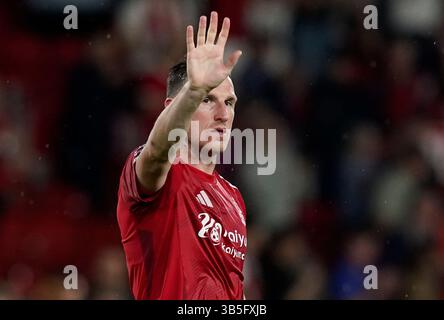 Nottingham, Royaume-Uni. 1er mai 2025. Chris Wood de Nottingham Forest lors du match de première League de Nottingham Forest vs Brentford au City Ground, Nottingham. Le crédit photo devrait se lire : Andrew Yates/Sportimage crédit : Sportimage Ltd/Alamy Live News Banque D'Images