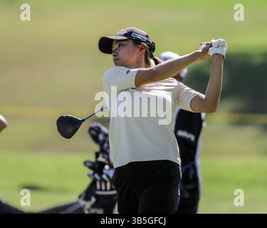 23 septembre 2022, Rogers, Arkansas, États-Unis : HINAKO SHIBUNO quitte le tee lors de la première manche du Walmart Northwest Arkansas Championship au Pinnacle Country Club. (Crédit image : © Brent Soule/ZUMA Press Wire) Banque D'Images
