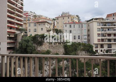 Bel endroit des bâtiments de la ville de Monaco, quartier Monte Carlo, destination de voyage Banque D'Images
