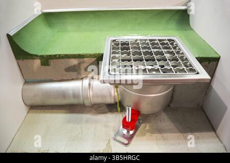 Le modèle de système de drainage est montré à une exposition de l'industrie. Système d'alimentation en eau et d'égouts Banque D'Images