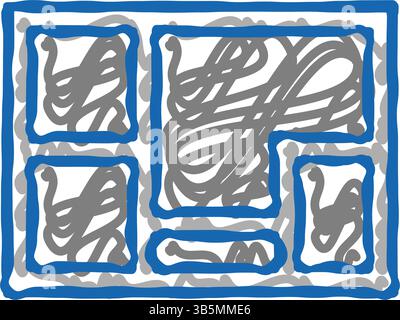 icône de béton de fondation illustration de doodle Illustration de Vecteur