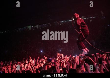 Vingt et un pilotes jouant au Palau Sant Jordi, Barcelone 22 avril 2025. Photographe : ALE Espaliat Banque D'Images