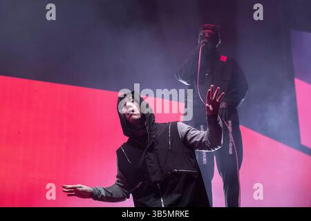 Vingt et un pilotes jouant au Palau Sant Jordi, Barcelone 22 avril 2025. Photographe : ALE Espaliat Banque D'Images