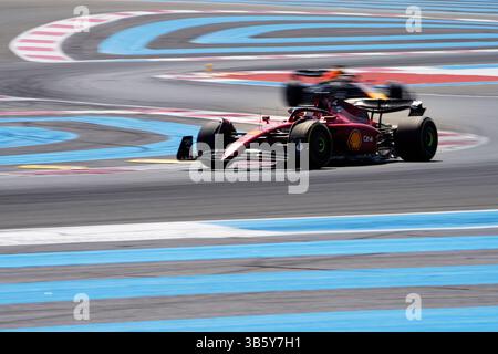 23 juillet 2022, le Castellet, Mezzolombardo, France : CHARLES LECLERC de Monaco et la Scuderia Ferrari pilotent lors du Grand Prix de France FIA de formule 1 2022 sur le circuit Paul Ricard au Castellet, France. (Crédit image : © Daisy Facinelli/ZUMA Press Wire) Banque D'Images