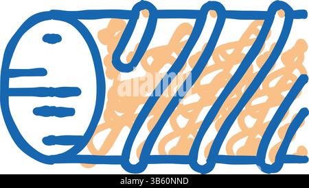 icône de renforcement en fibre de verre illustration de doodle Illustration de Vecteur