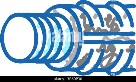 illustration de l'icône des raccords filetés Illustration de Vecteur