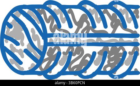 icône de barre d'armature basalte illustration de doodle Illustration de Vecteur