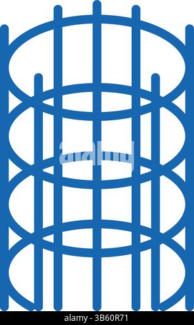 icône de barre d'armature hrb500 illustration de doodle Illustration de Vecteur