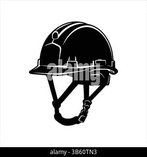 ingénieur cap génie civil construction mécanique fabrication - engineer-cap-silhouette-black-white-vector Illustration de Vecteur
