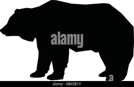 Bear Silhouette Vector Icon - animal de la faune graphique pour logos et design Illustration de Vecteur