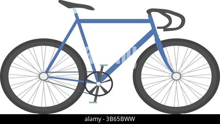 Icône de vecteur d'illustration de vélo bleu Illustration de Vecteur