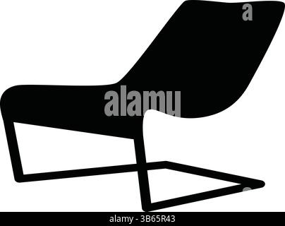 Icône Modern chair Silhouette – illustration vectorielle de meubles minimalistes chaise moderne, silhouette de chaise, icône de meubles, vecteur de sièges Illustration de Vecteur