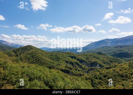 Paysage montagneux à Valia Calda, Pindos, Grèce Banque D'Images