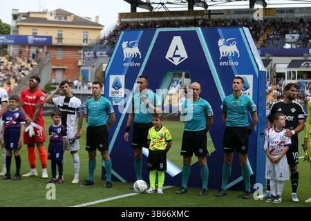 Parme, Italie. 03 mai 2025. Pré-match lors du match de football Serie A Enilive entre Parme et Côme au stade Ennio Tardini de Parme, samedi 3 mai 2025. Sport - Football. (Photo de Gianni Santandrea/LaPresse) crédit : LaPresse/Alamy Live News Banque D'Images