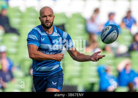 Dublin, Irlande. 03 mai 2025. Jamison Gibson-Park de Leinster lors de la Coupe des Champions Investec, match de demi-finale entre Leinster Rugby et Northampton Saints à Aviva Stadium à Dublin, Irlande le 3 mai 2025 (photo by Andrew SURMA/ Credit : Sipa USA/Alamy Live News Banque D'Images
