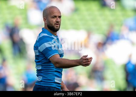 Dublin, Irlande. 03 mai 2025. Jamison Gibson-Park de Leinster lors de la Coupe des Champions Investec, match de demi-finale entre Leinster Rugby et Northampton Saints à Aviva Stadium à Dublin, Irlande le 3 mai 2025 (photo by Andrew SURMA/ Credit : Sipa USA/Alamy Live News Banque D'Images