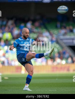 Dublin, Irlande. 03 mai 2025. Jamison Gibson-Park de Leinster lors de la Coupe des Champions Investec, match de demi-finale entre Leinster Rugby et Northampton Saints à Aviva Stadium à Dublin, Irlande le 3 mai 2025 (photo by Andrew SURMA/ Credit : Sipa USA/Alamy Live News Banque D'Images