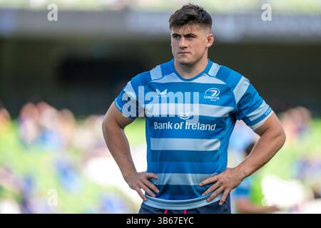 Dublin, Irlande. 03 mai 2025. Dan Sheehan de Leinster lors de la Coupe des Champions Investec, match de demi-finale entre Leinster Rugby et Northampton Saints à Aviva Stadium à Dublin, Irlande, le 3 mai 2025 (photo par Andrew SURMA/ Credit : Sipa USA/Alamy Live News Banque D'Images