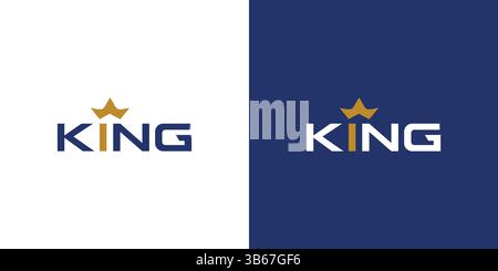 Le design du logo King est unique moderne et professionnel Illustration de Vecteur