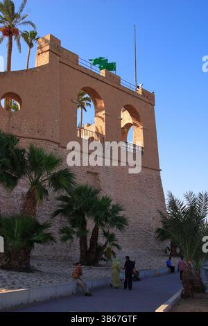Libye, Tripoli, as-saraya Al-hamra - le Château Rouge aussi connu sous le nom de Saraya Rouge ou Fort Rouge sur la place des Martyrs dans le centre historique et le front de mer. Banque D'Images