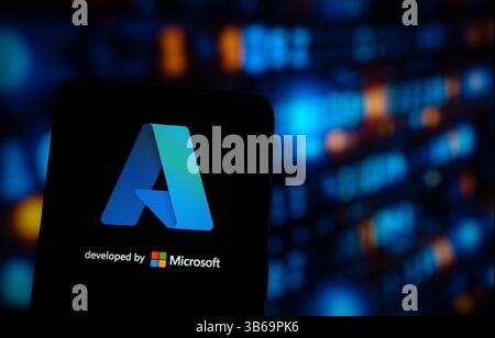 Azure développé par Microsoft Banque D'Images