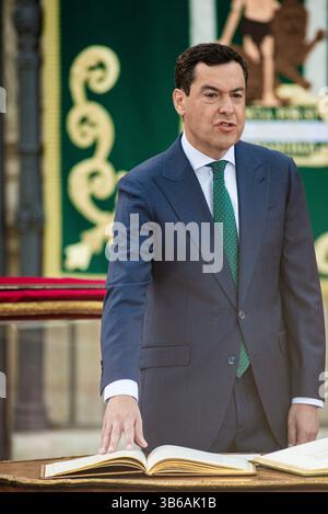23 juillet 2022, Séville, Andalousie, Espagne : JUANMA MORENO lors de son investiture en tant que président de la Junta de Andalousie au Palais San Telmo situé à Séville (crédit image : © Angel Garcia/ZUMA Press Wire) Banque D'Images