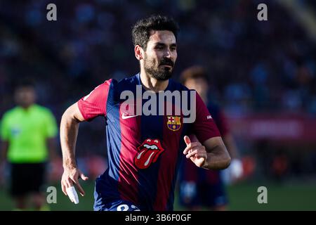 28 octobre 2023, Barcelone, Barcelone, Espagne : Ilkay Gundogan du FC Barcelone gestes pendant la ligue espagnole, la Liga EA Sports, match de football joué entre le FC Barcelone et le Real Madrid à l'Estadi Olimpic le 28 octobre 2023 à Barcelone, Espagne. (Crédit image : © Javier Borrego/AFP7 via ZUMA Press Wire) Banque D'Images