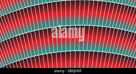 Fond de motif de ligne d'arc abstrait dégradé rouge bleu et noir avec profondeur et mouvement Illustration de Vecteur