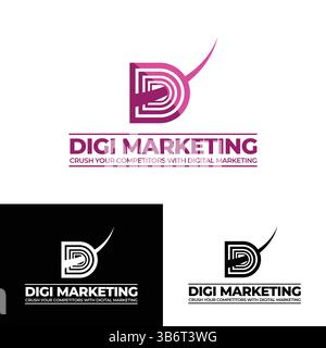 Logo marketing numérique Illustration de Vecteur
