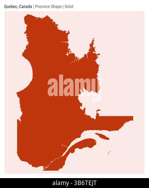 Québec, Canada. Carte vectorielle simple. Forme de la province. Style Uni. Frontière du Québec. Illustration vectorielle. Illustration de Vecteur