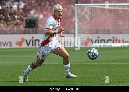 Antonio Fiori de Mantova 1911 en action lors de la Serie B BKT entre US Salernitana 1919 vs Mantova 1911 au stade Arechi Banque D'Images