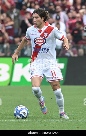 Antonio Fiori de Mantova 1911 en action lors de la Serie B BKT entre US Salernitana 1919 vs Mantova 1911 au stade Arechi Banque D'Images