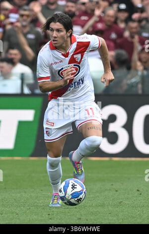Antonio Fiori de Mantova 1911 en action lors de la Serie B BKT entre US Salernitana 1919 vs Mantova 1911 au stade Arechi Banque D'Images